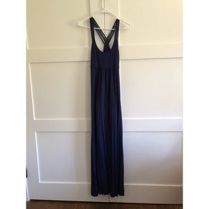 Calvin Klein Navy blue cross strap maxi dress